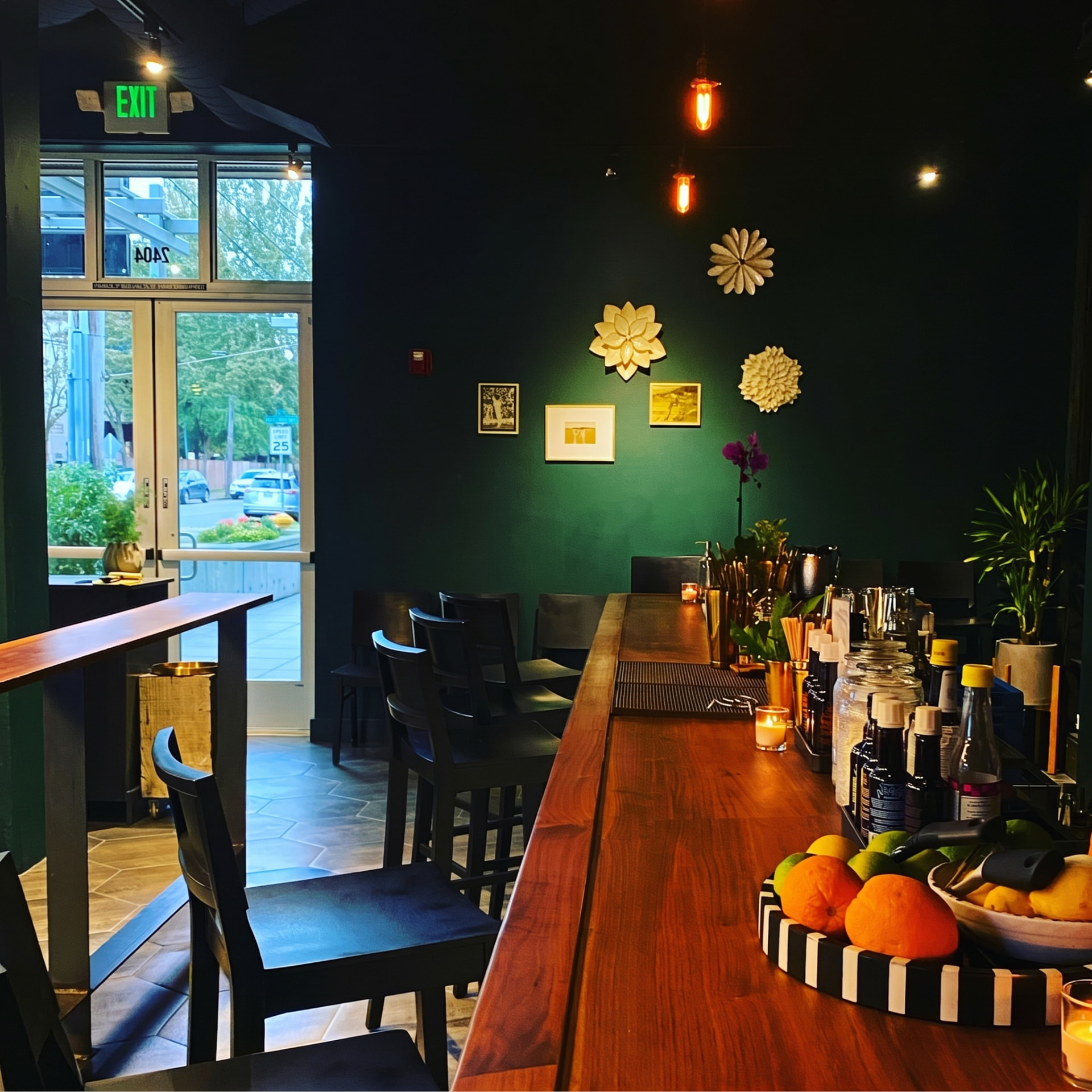 The long bar at Kricket Club